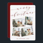 Modernes Script Typogpraphy Frohe Weihnachts-Foto Feiertagskarte<br><div class="desc">Moderne Script Typogpraphy Frohe Weihnachts-Foto Weihnachtskarte</div>