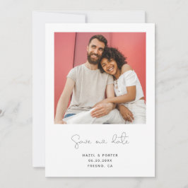 Modernes Script-Verlobung-Foto Save The Date