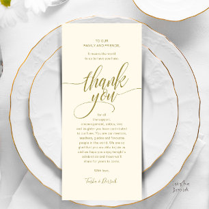 Modernes Script Wedding Guest Dinner Danke Karte