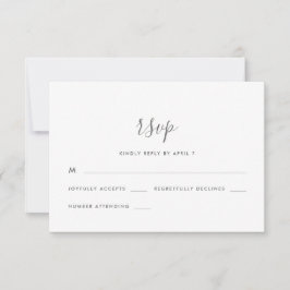 Modernes Script Wedding Rsvp in Blue