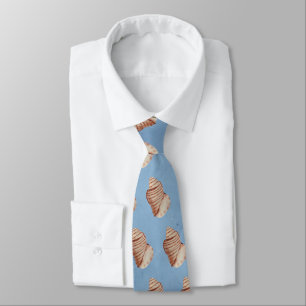 Modernes Sea Blue Seashell Neck Tie Krawatte