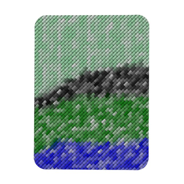 Modernes, seltsames Muster Magnet (Vertikal)