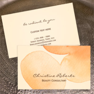 Modernes Serene Einzigartiges Watercolor Beauty Co Visitenkarte