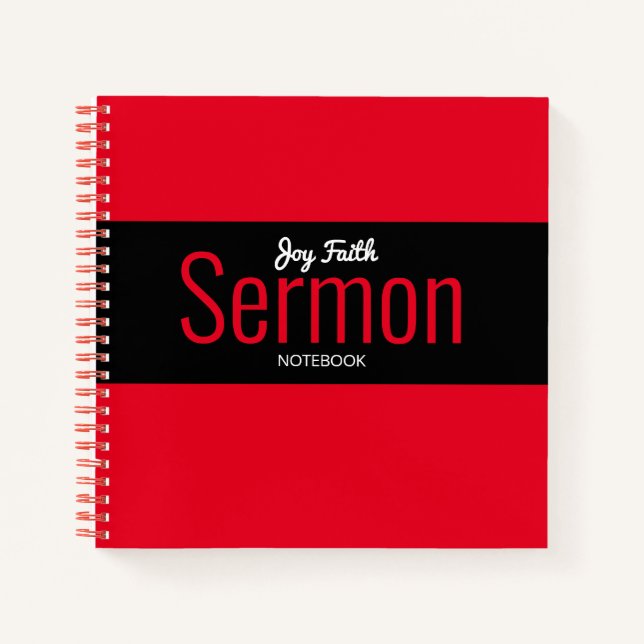 Modernes Sermon-Notebook Notizbuch (Vorderseite)