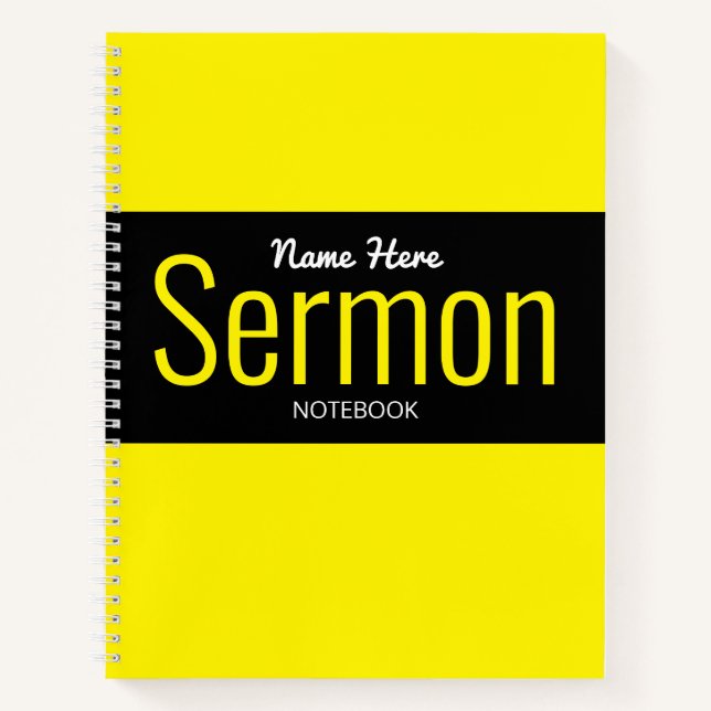 Modernes Sermon-Notebook Notizbuch (Vorderseite)