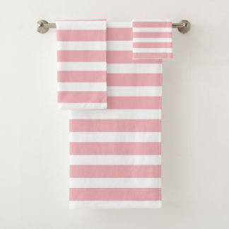 Modernes Set aus rosa und weiß Streifen