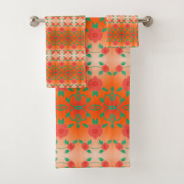 Modernes Set Roter Blumenstrauß