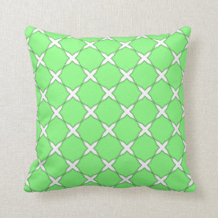 Modernes Shabby Chic-Grün-Kreuz-Muster Kissen