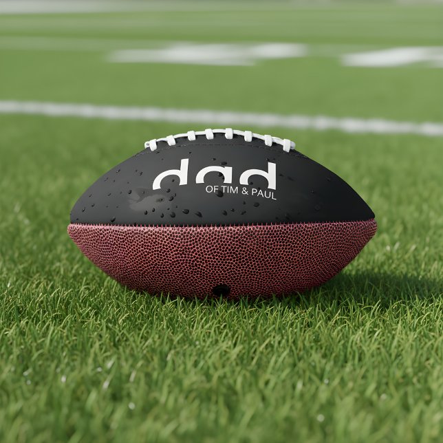 Modernes Shirt mit einfachem Vater mit Kindernamen Football (football for dads)