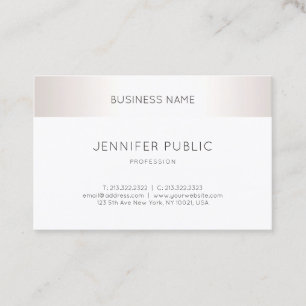 Modernes Silber Elegant Schlicht Beruflich sauber Visitenkarte
