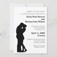 Modernes Silhouette - Einladung zur Hochzeit