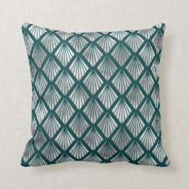 Modernes Silver Aquamarin Elegantes Design Kissen