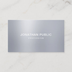 Modernes Silver Look Template Beruflich Elegant Visitenkarte