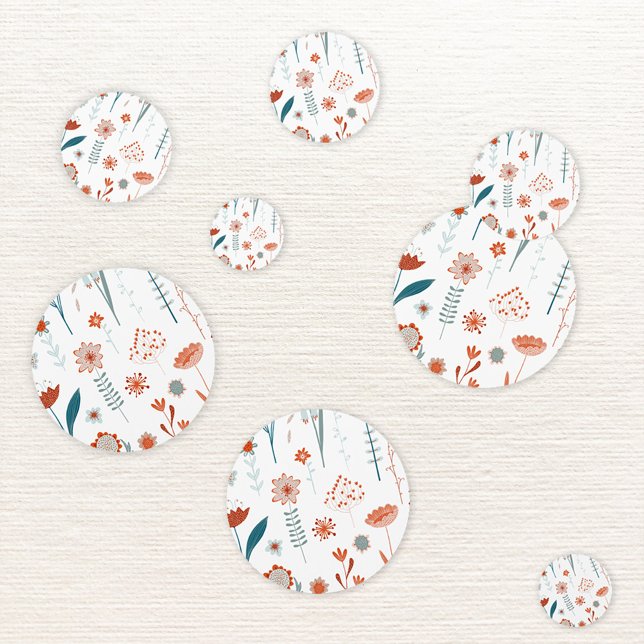 Modernes skandinavisches Floral Konfetti (Scandinavian floral modern table confetti)