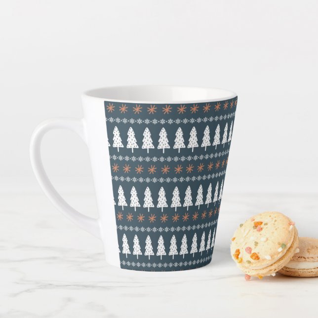 Modernes skandinavisches Weihnachtsbaummuster Milchtasse (Beispiel)