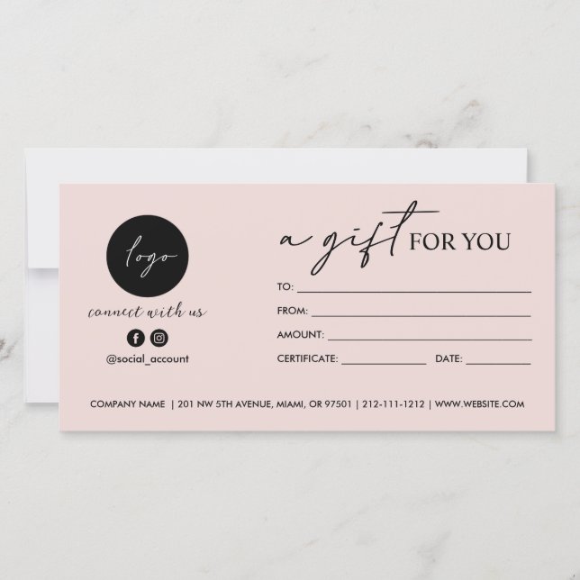 Modernes Skript - EIN GESCHENK FÜR SIE LOGO SOCIAL (Vorderseite)