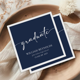 Modernes Skript Einfaches Foto Abschluss Serviette