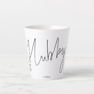Modernes Skript Hubby Name Bridal Geschenkboxen Id Milchtasse