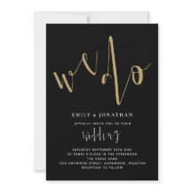 Modernes Skript machen wir Hochzeit Schwarzes Gold