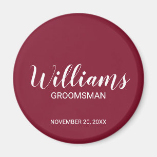 Modernes Skript Personalisiert Trauzeuge Name Magnet