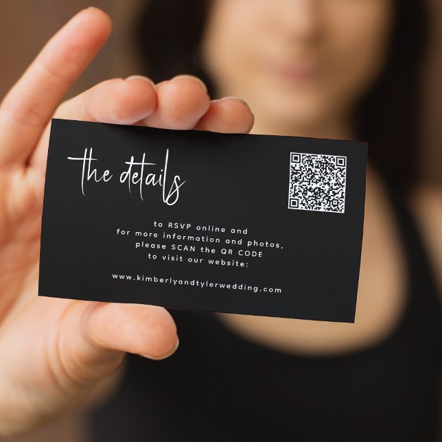 Modernes Skript QR CODE Moderne UAWG Details Hochz Begleitkarte (Von Creator hochgeladen)