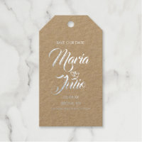 Modernes Skript Rette unser Date Double Hearts Sil