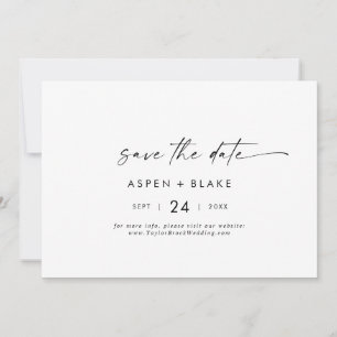 Modernes Skript Save the Date horizontal