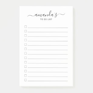 Modernes Skript schwarz und weiß, um Postit N aufl Post-it Klebezettel