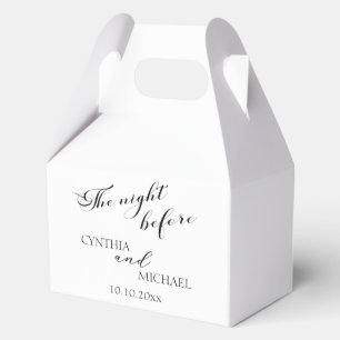 Modernes Skript "The Night Before" Hochzeit Geschenkschachtel