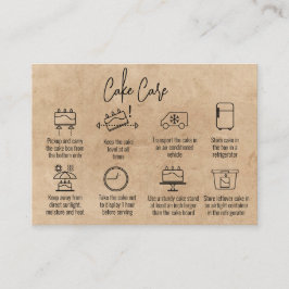Modernes Skript Vielen Dank Cake Care Instruktione Visitenkarte
