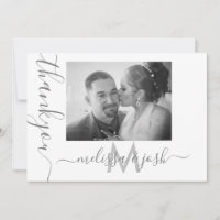 Modernes Skript Vielen Dank Hochzeitspaare Fotokar