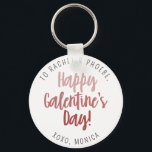 Modernes Skriptglücks Galentinstag Stipendium Schlüsselanhänger<br><div class="desc">Moderne Script Happy Galentine's Day Keepake Geschenke Schlüsselanhänger für Ihre Freunde.</div>