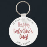 Modernes Skriptglücks Galentinstag Stipendium Schlüsselanhänger<br><div class="desc">Moderne Script Happy Galentine's Day Keepake Geschenke Schlüsselanhänger für Ihre Freunde.</div>