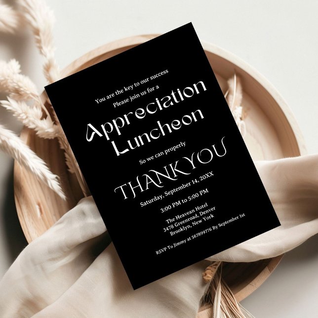 Modernes Skriptwertschätzungs-Party dankbar Party Einladung (Von Creator hochgeladen)