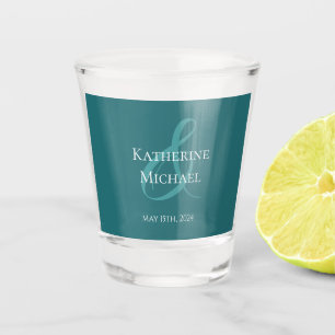 Modernes Smaragd und White Wedding-Money/shot Danc Schnapsglas