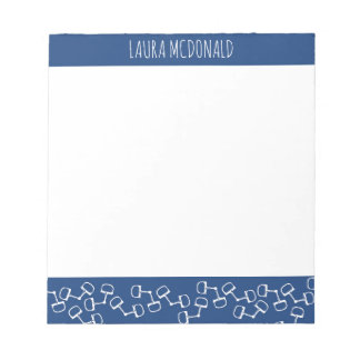 Modernes Snaffle Bit Horse Notepad - Marine Notizblock