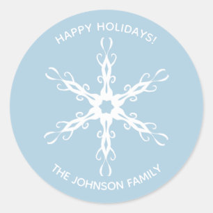 Modernes Snowflake Personalisiert Sticker