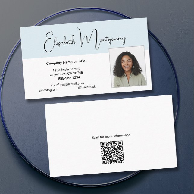 Modernes Social Media-Foto Visitenkarte (Von Creator hochgeladen)