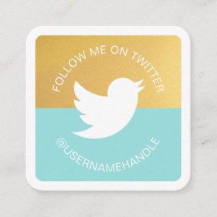 Modernes Social Media Twitter Folge-Foto Quadratische Visitenkarte