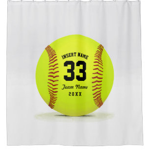 Modernes Softball-Team Duschvorhang