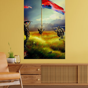Modernes Soldat AI Digital Art Poster #02