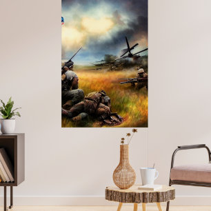 Modernes Soldat AI Digital Art Poster #03
