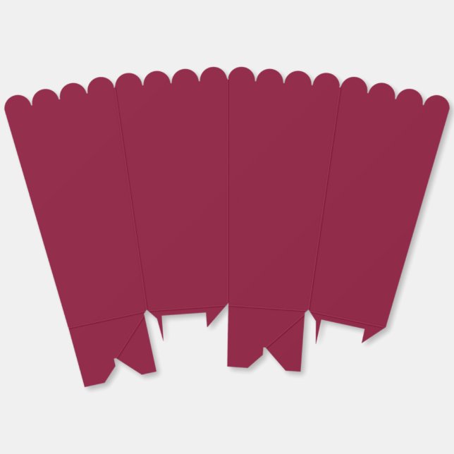 Modernes Solid Burgund Einfaches Chic Elegant Geschenkschachtel (Ungeklappt)