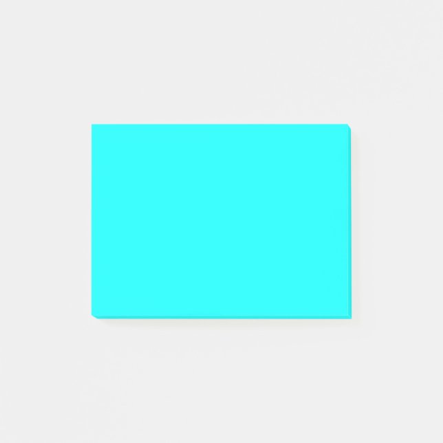 Modernes Solid Color Aqua Post-it Klebezettel (Vorderseite)