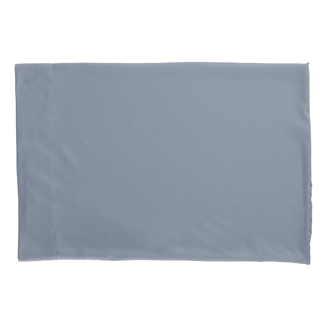 Modernes Solid Dusty Blue Kissenbezug (Vorderseite-Links)