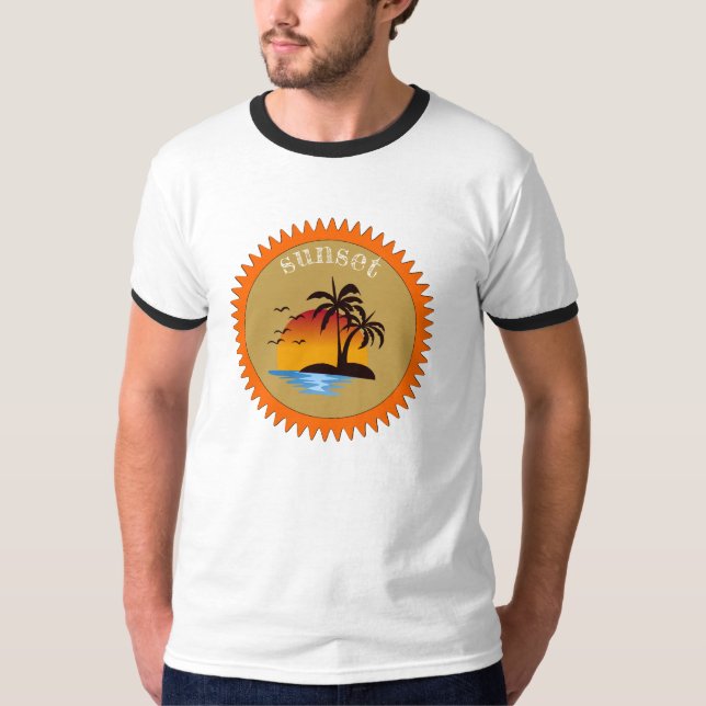 Modernes Sommersonnensommer T-Shirt (Vorderseite)