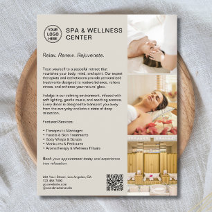 Modernes Spa Wellnesscenter Werbegeschäft Flyer