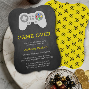 Modernes Spiel über Bachelor-Party-Einladungen Einladung
