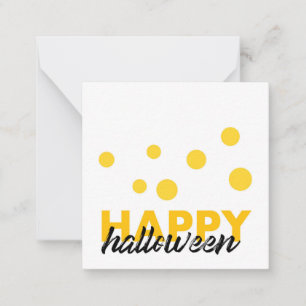 Modernes, spielerisches Design von Happy Halloween Mitteilungskarte