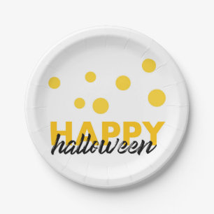Modernes, spielerisches Design von Happy Halloween Pappteller